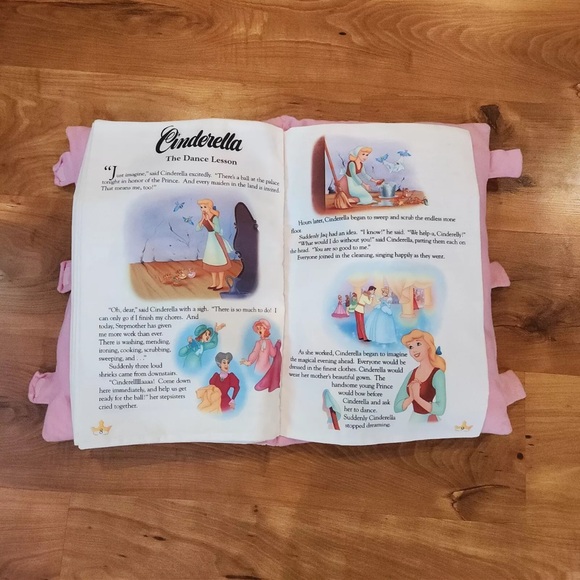 Disney Princess Stories Soft Stuffed Plush Cloth Book Pillow Snow White Aurora - Picture 9 of 12